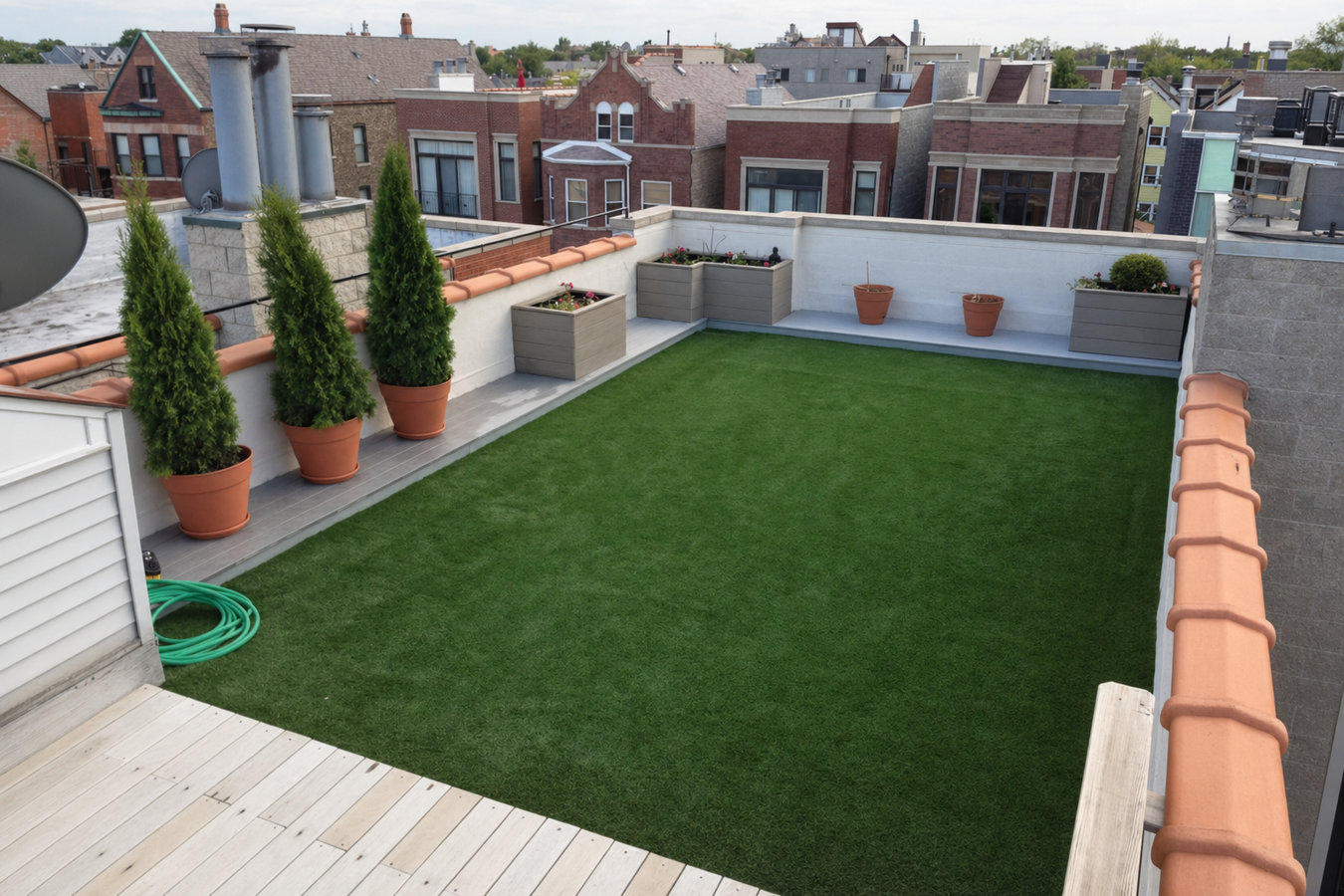 Turf for rooftop gardens in Bryan, TX